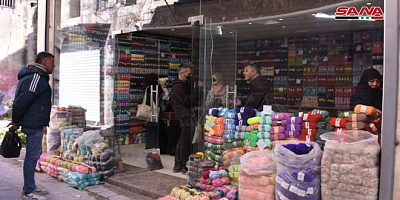 На древний Рынок шерсти в Старом городе Алеппо возвращается жизнь